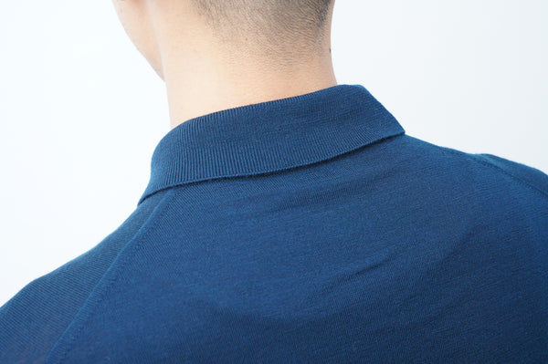 "JOHN SMEDLEY" -L/S Wool Knit Polo Shirt-