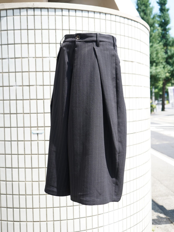 -Cropped Bonded Wool Pants-