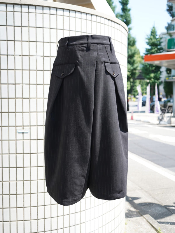 -Cropped Bonded Wool Pants-