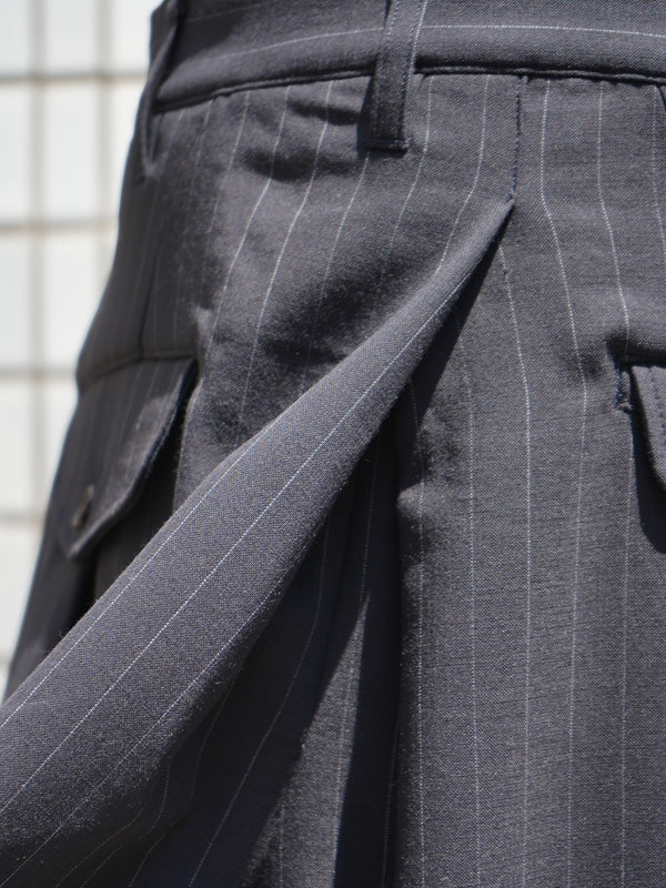 -Cropped Bonded Wool Pants-