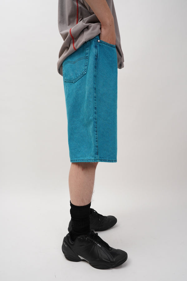 "Levi's SilverTab" -"BAGGY" Color Denim Shorts-