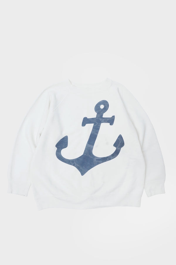60's "UNKNOWN" -Anker Logo Printed Sweat-