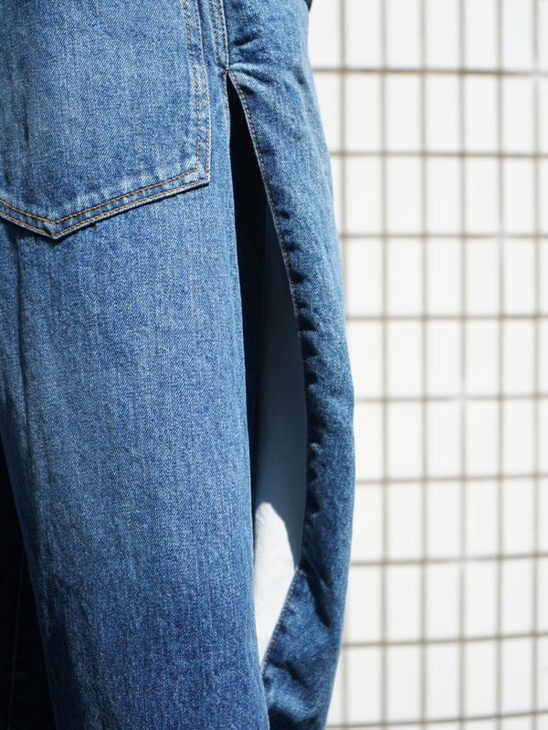 -3D Cutting Denim Pants- [INDIGO]