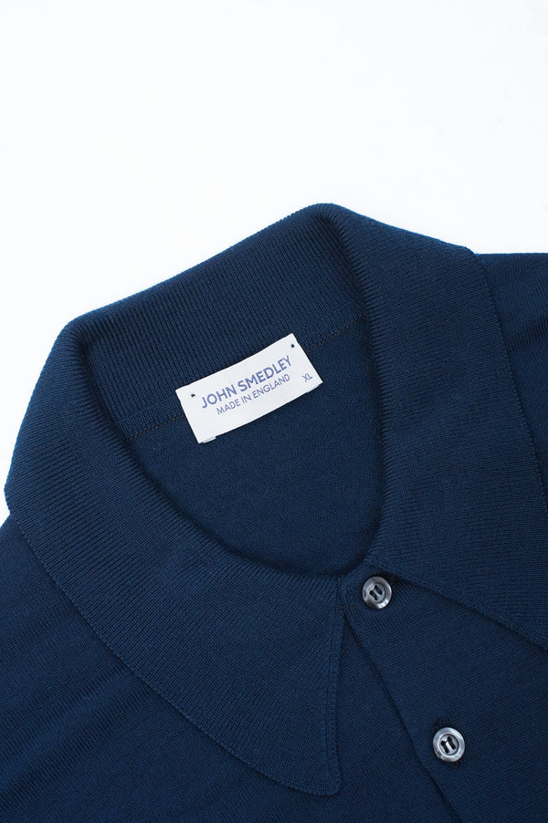 "JOHN SMEDLEY" -L/S Wool Knit Polo Shirt-