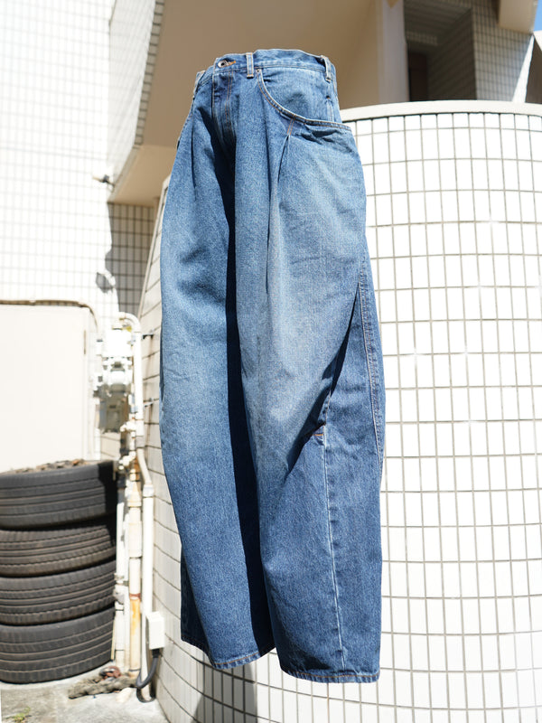 -3D Cutting Denim Pants- [INDIGO]