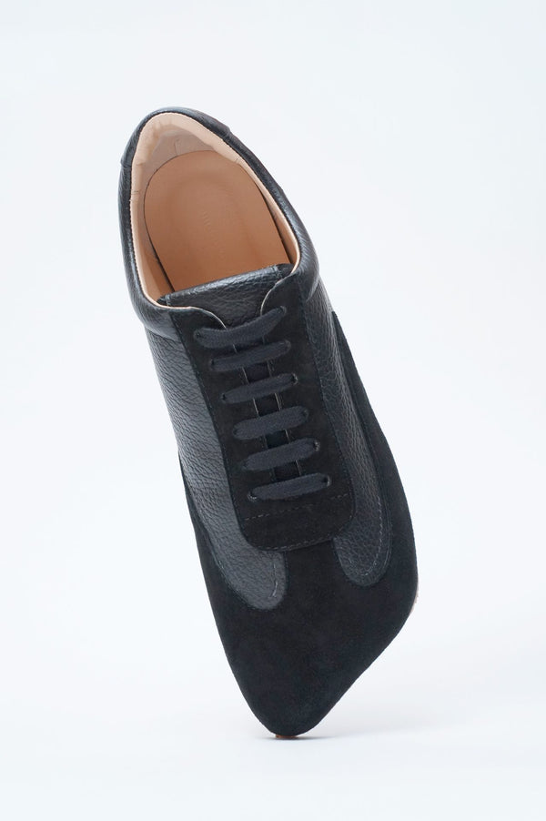 -OBLIQUA SNEAKERS- CALF SKIN/SUEDE
