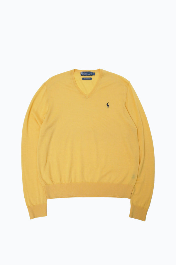 90's "POLO RALPH LAUREN" -Merino Wool V/N Knit Sweater-
