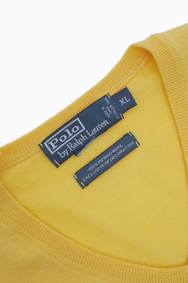 90's "POLO RALPH LAUREN" -Merino Wool V/N Knit Sweater-