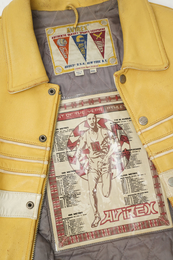 90's "AVIREX" -Buffalo Spirit Leather Jacket-