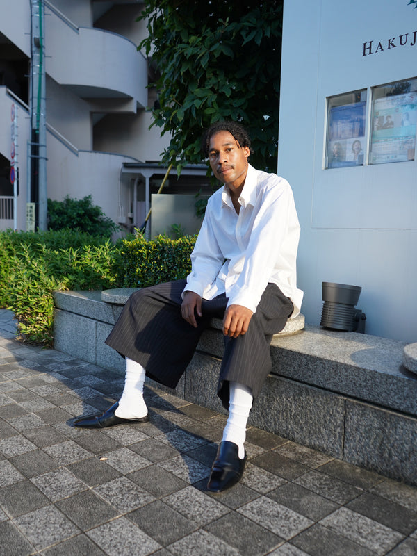 -Cropped Bonded Wool Pants-