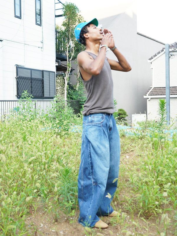 -3D Cutting Denim Pants- [INDIGO]