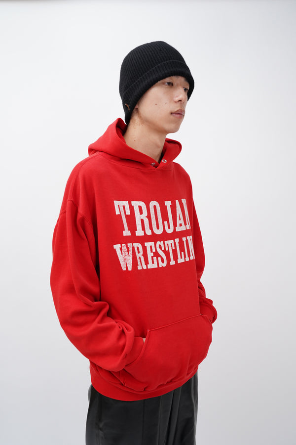 70-80's "RUSSELL ATHLETIC" -"TROJAN WRESTLING" Sweat P/O Hoodie-