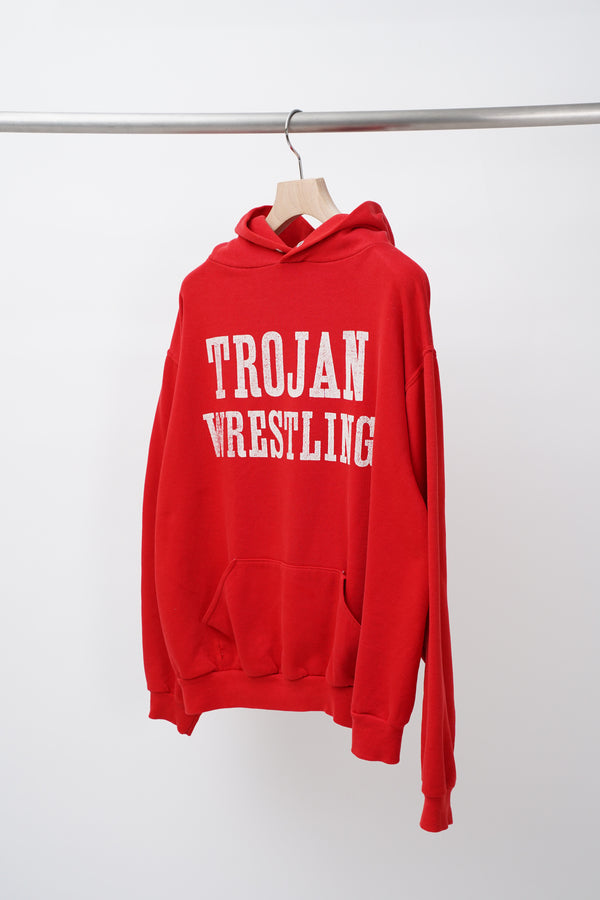 70-80's "RUSSELL ATHLETIC" -"TROJAN WRESTLING" Sweat P/O Hoodie-