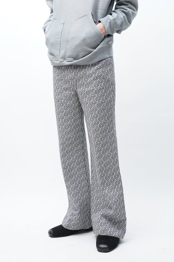 70's "UNKNOWN" -Polyester Flare Easy Pants-