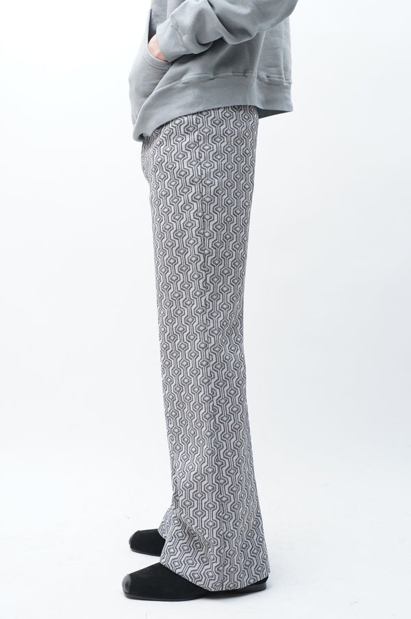 70's "UNKNOWN" -Polyester Flare Easy Pants-