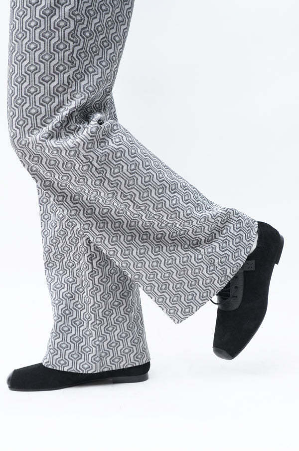 70's "UNKNOWN" -Polyester Flare Easy Pants-