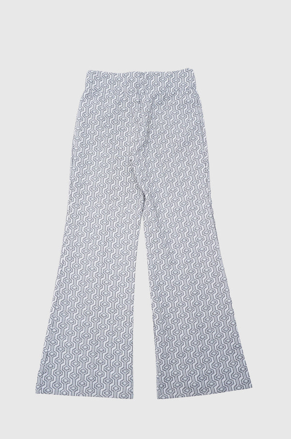 70's "UNKNOWN" -Polyester Flare Easy Pants-