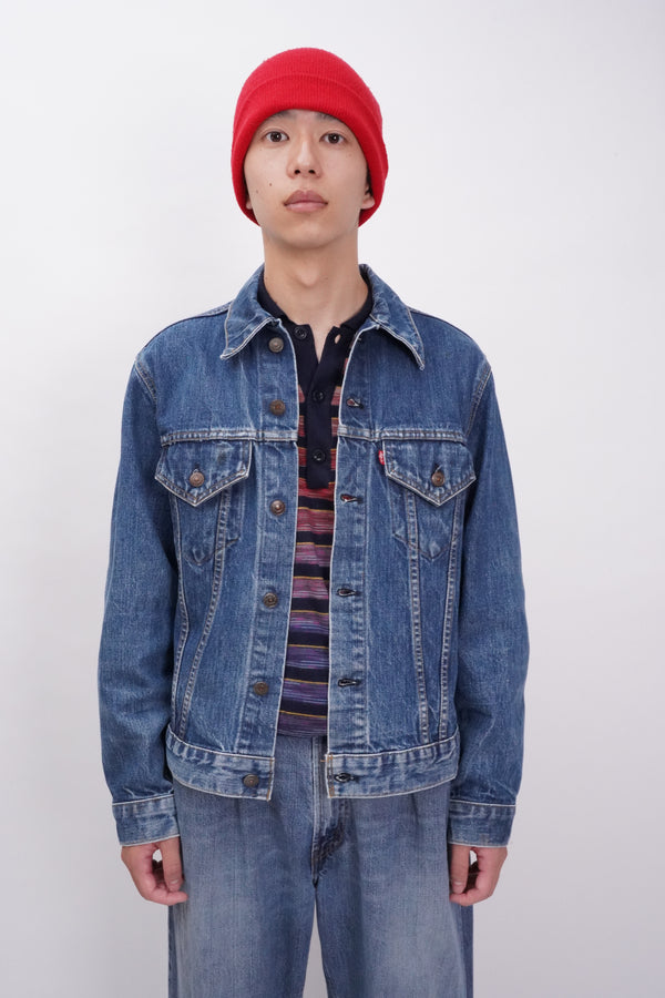 70's "Levi's" -70505-0217 "Small-e" Denim Trucker Jacket-