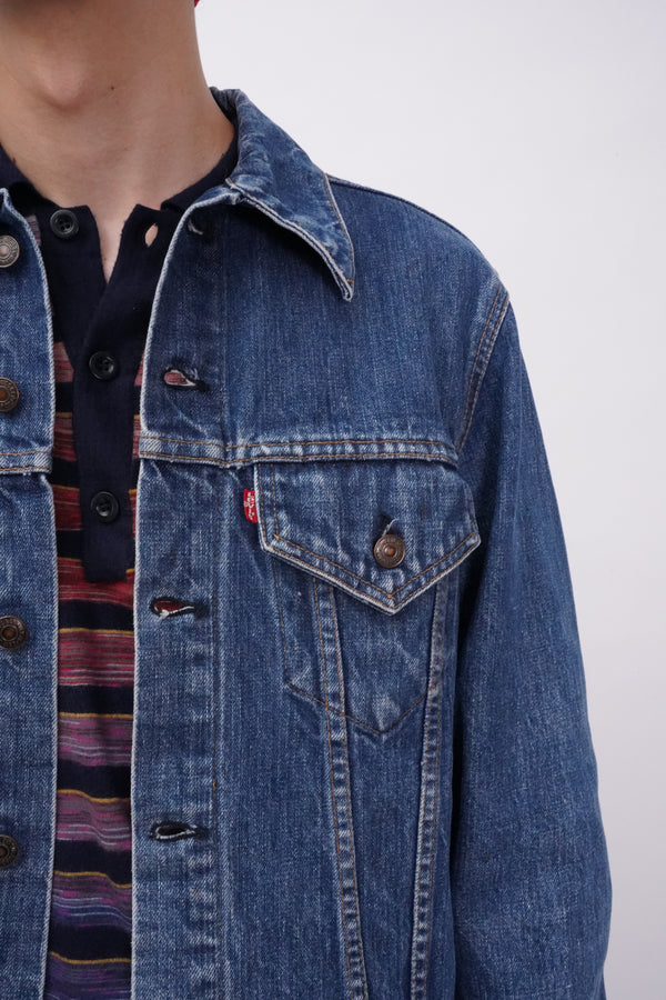 70's "Levi's" -70505-0217 "Small-e" Denim Trucker Jacket-