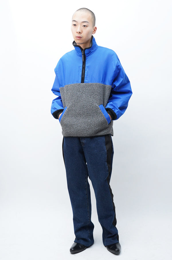 "J.CREW SPORT" -Nylon/Fleece Half-zip Pullover-