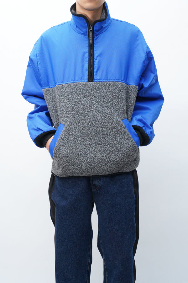 "J.CREW SPORT" -Nylon/Fleece Half-zip Pullover-