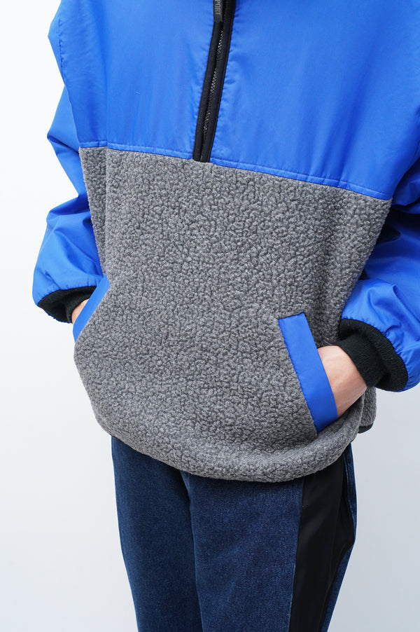 "J.CREW SPORT" -Nylon/Fleece Half-zip Pullover-