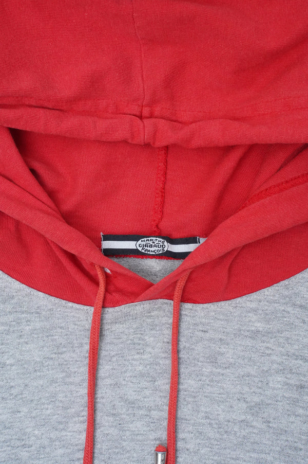 2000's "MARITHE FRANCOIS GIRBAUD" -Panel Switch Design Hooded T-Shirt-