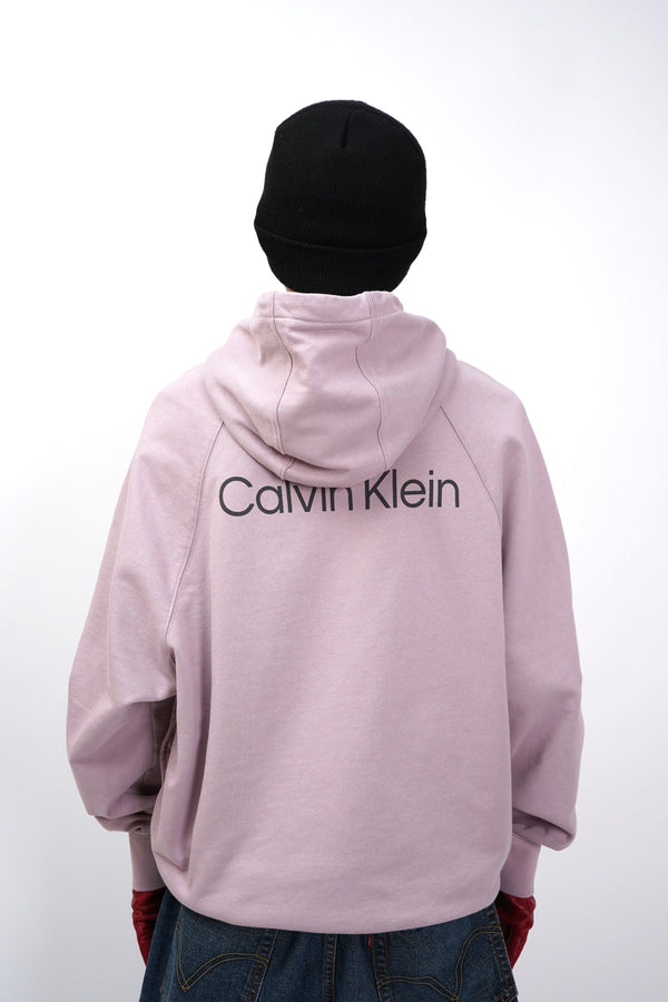 "Calvin Klein" -Dolman Sleeve Cotton Sweat P/O Hoodie-