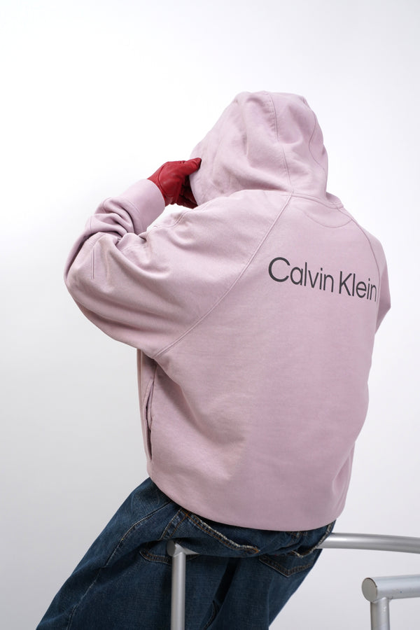 "Calvin Klein" -Dolman Sleeve Cotton Sweat P/O Hoodie-