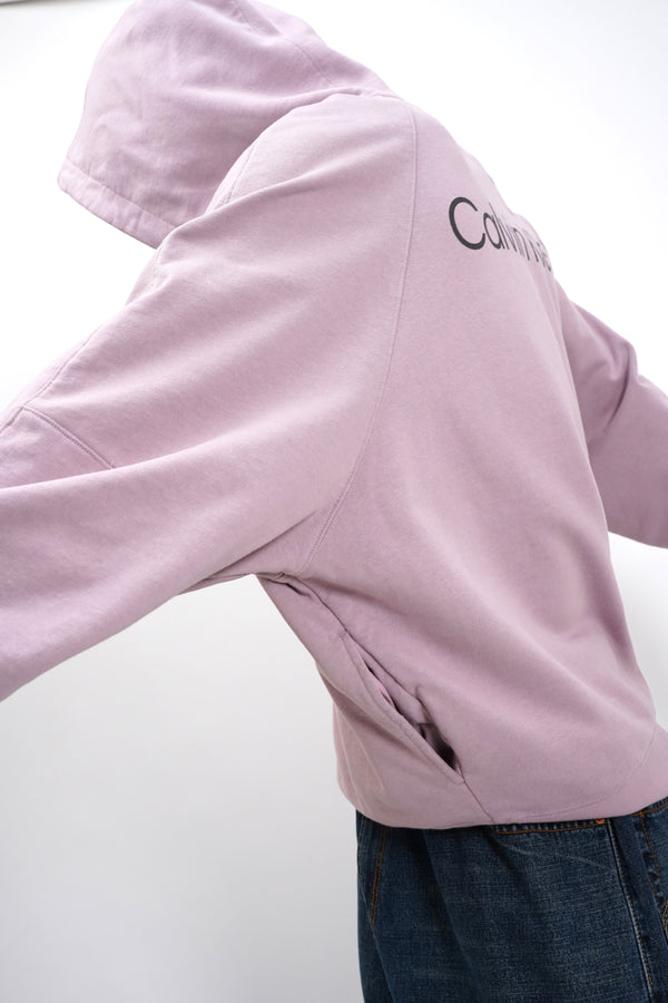 "Calvin Klein" -Dolman Sleeve Cotton Sweat P/O Hoodie-