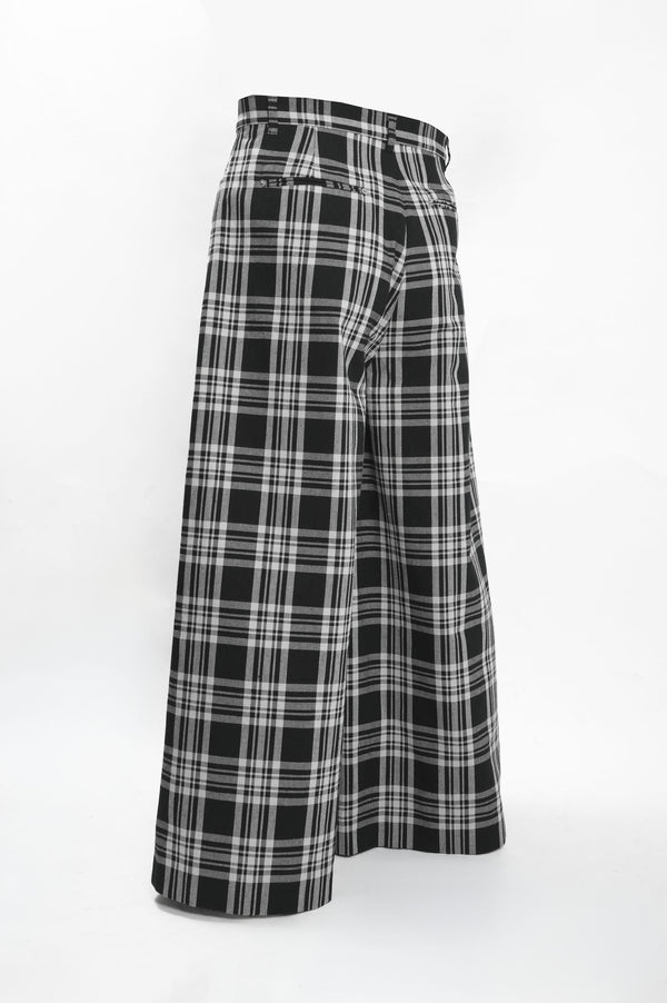 -Ultra-baggy Tartan Flannel Pants-