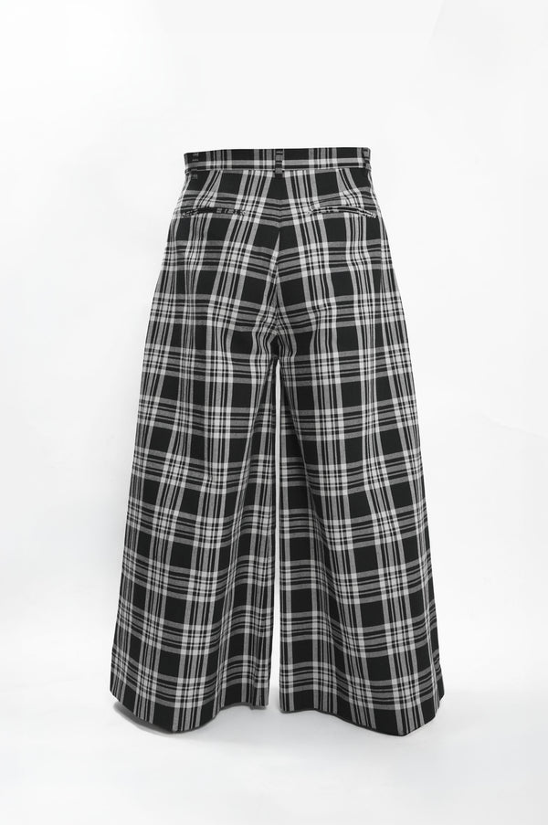 -Ultra-baggy Tartan Flannel Pants-