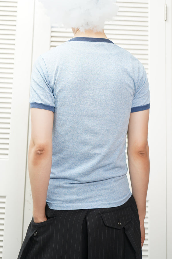 80's "SCREEN STARS" -"YONKERS STAFF" Printed S/S Trim Tee-