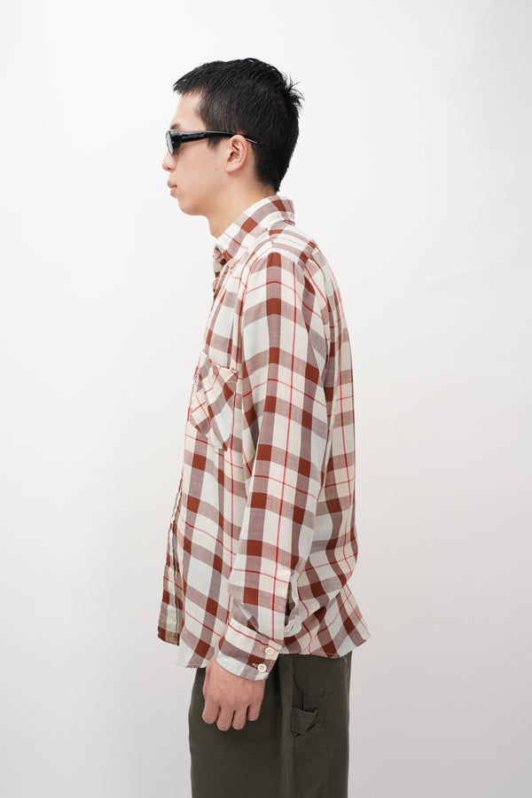 70's "Levi's" -Check Pattern L/S Shirts-