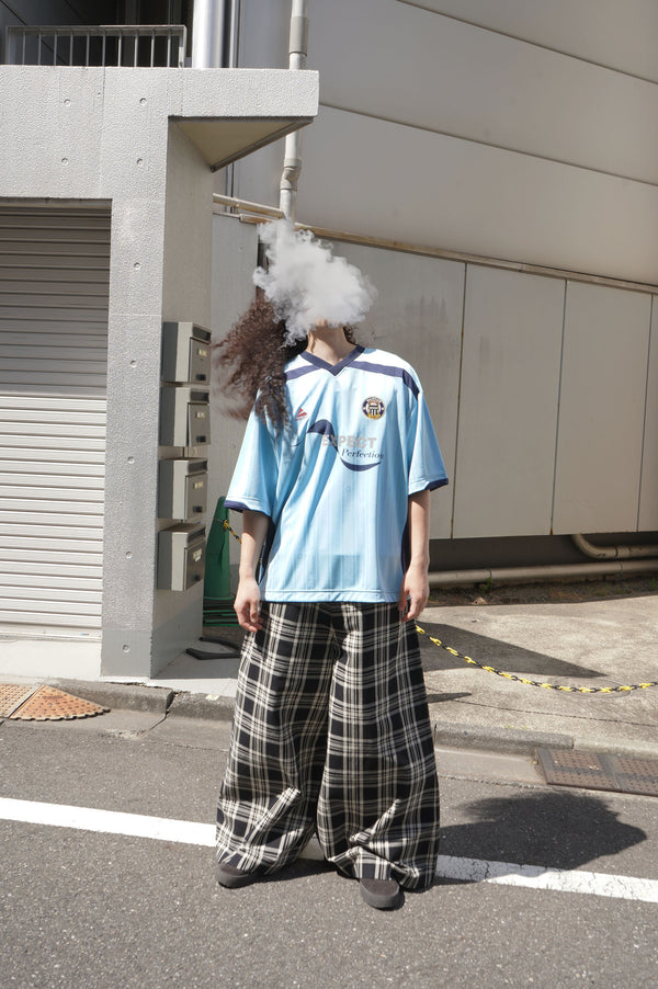 -Ultra-baggy Tartan Flannel Pants-