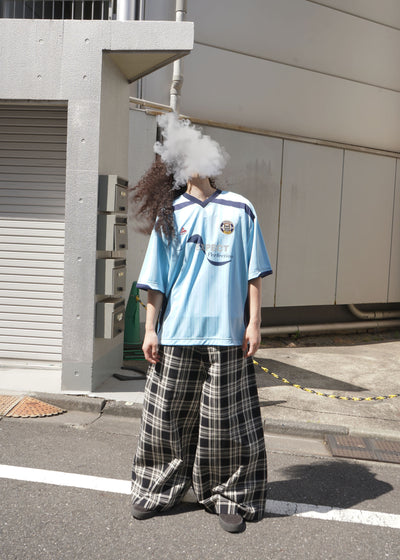 -Ultra-baggy Tartan Flannel Pants-