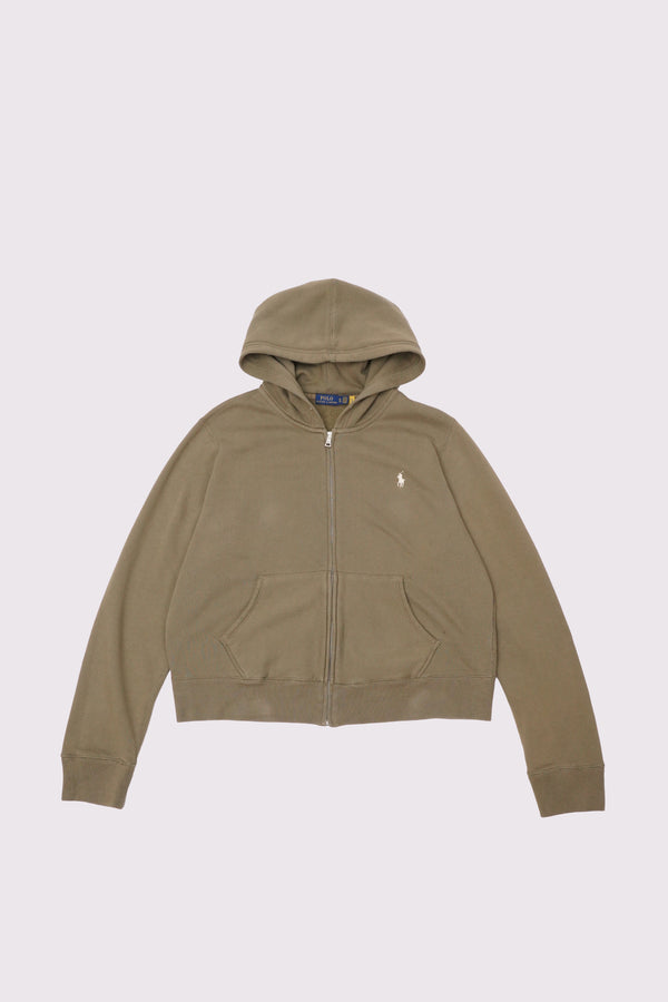 "POLO RALPH LAUREN" -Logo Embroidery Zip Up Sweat Parka-