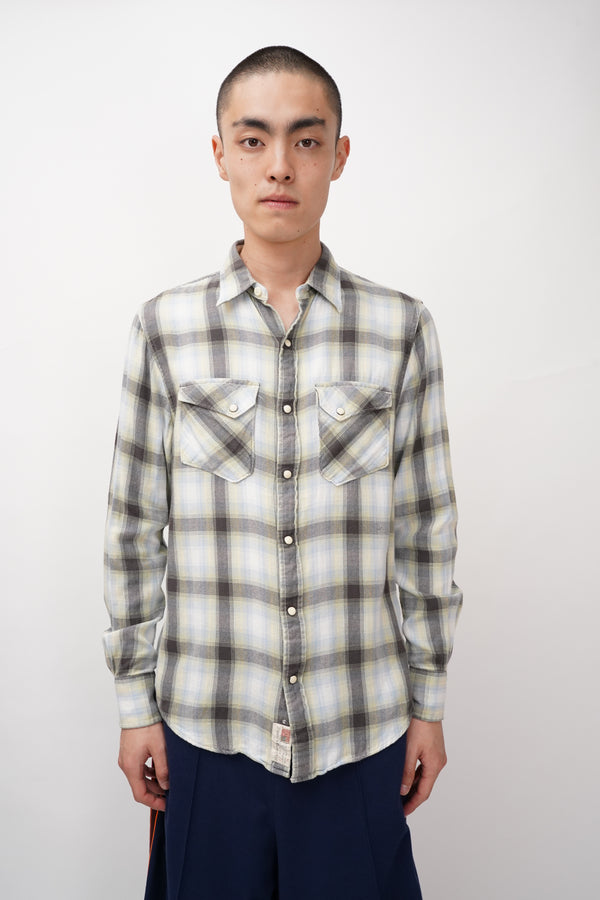 "DENIM&SUPPLY RALPH LAUREN" -Check Pattern Western Shirts-