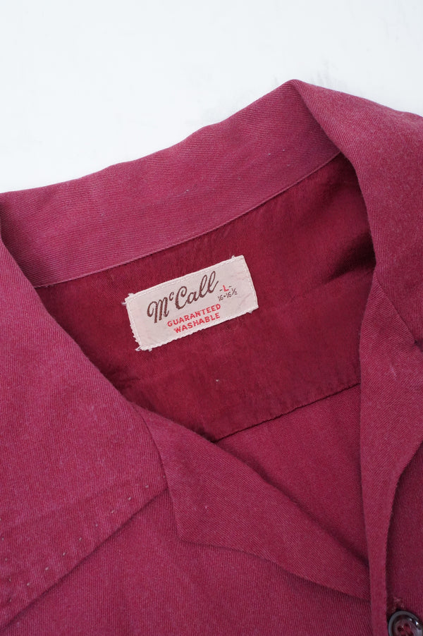 50's "McCall" -Rayon Gabardine L/S Shirts-