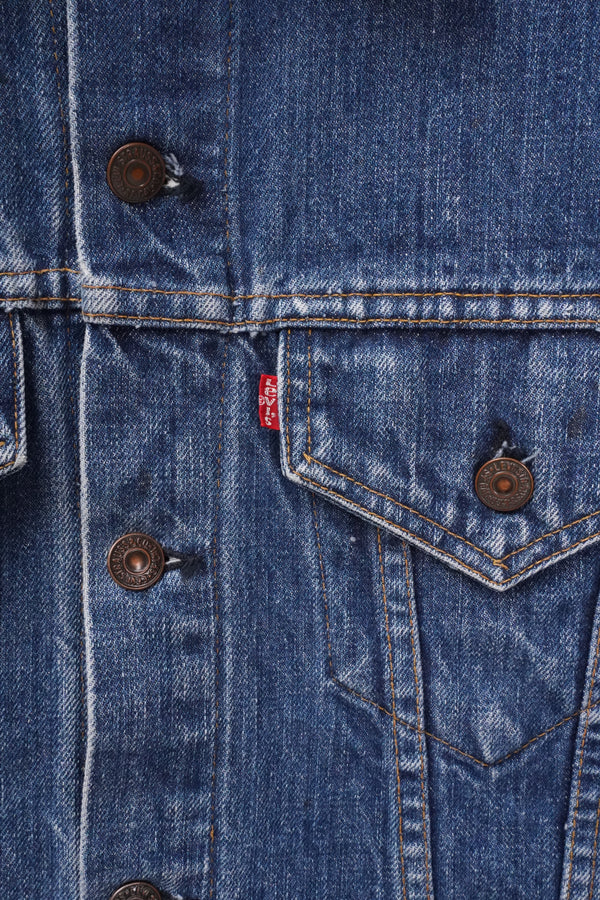 70's "Levi's" -70505-0217 "Small-e" Denim Trucker Jacket-