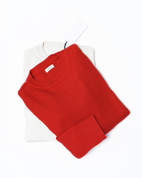 HUGH -WAFFLE KNIT SWEATER-