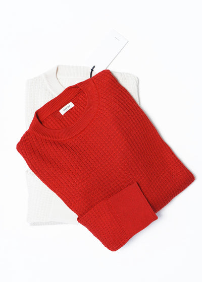 HUGH -WAFFLE KNIT SWEATER-