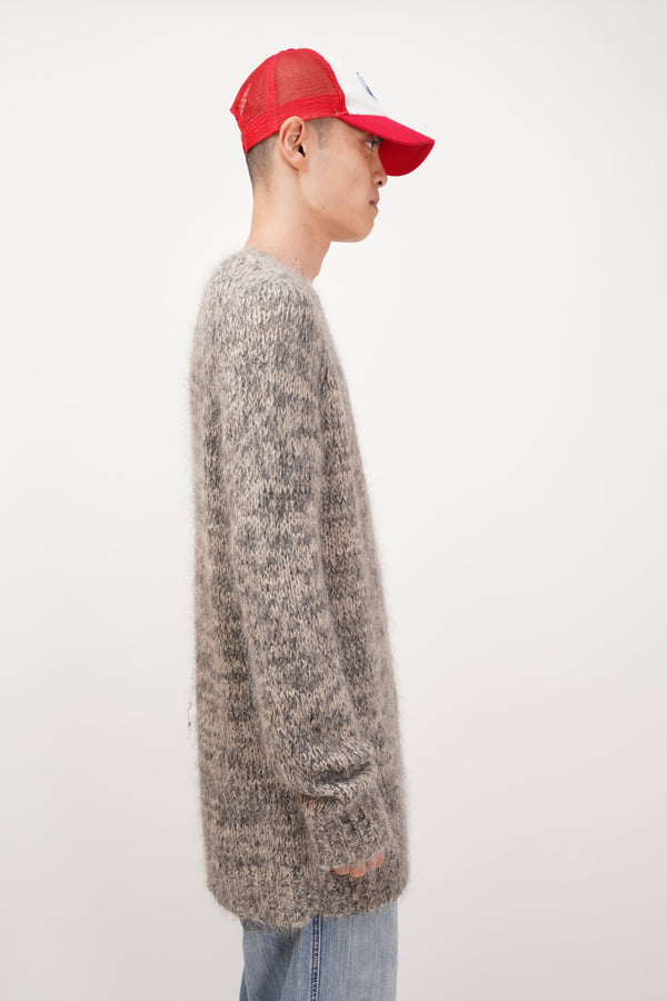 "DRIES VAN NOTEN" -Deep V/N Alpaca Knit Sweater-