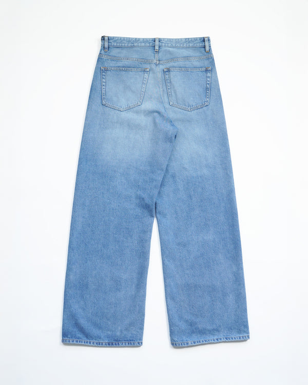 STEVE -WIDE-LEG DENIM JEANS- [WASHED BLUE]