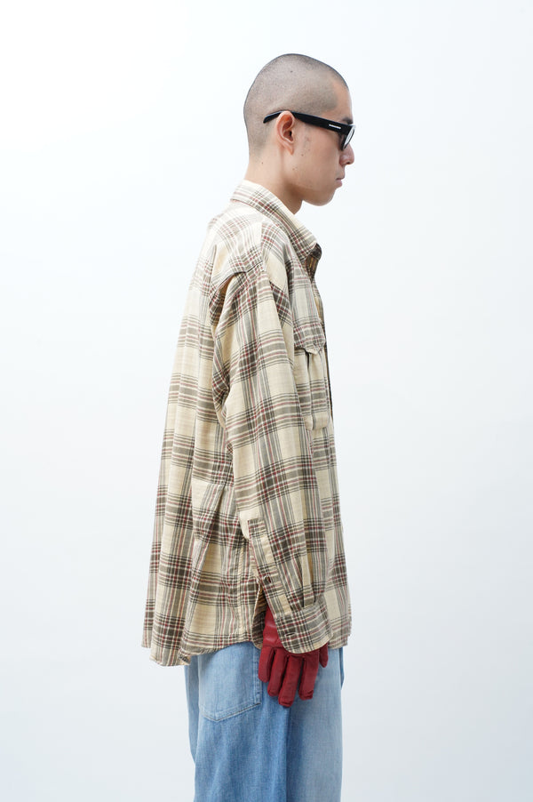 "WILLIS&GEIGER" -Check Pattern Cotton / Wool L/S Shirts-