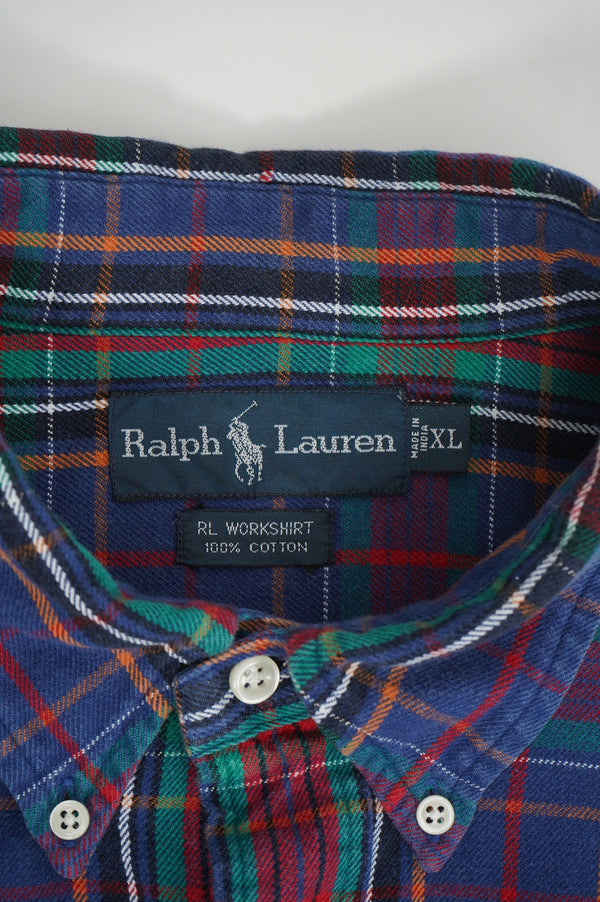 "POLO by RALPH LAUREN" -"RL WORK SHIRTS" Cotton Flannel L/S Shirts-