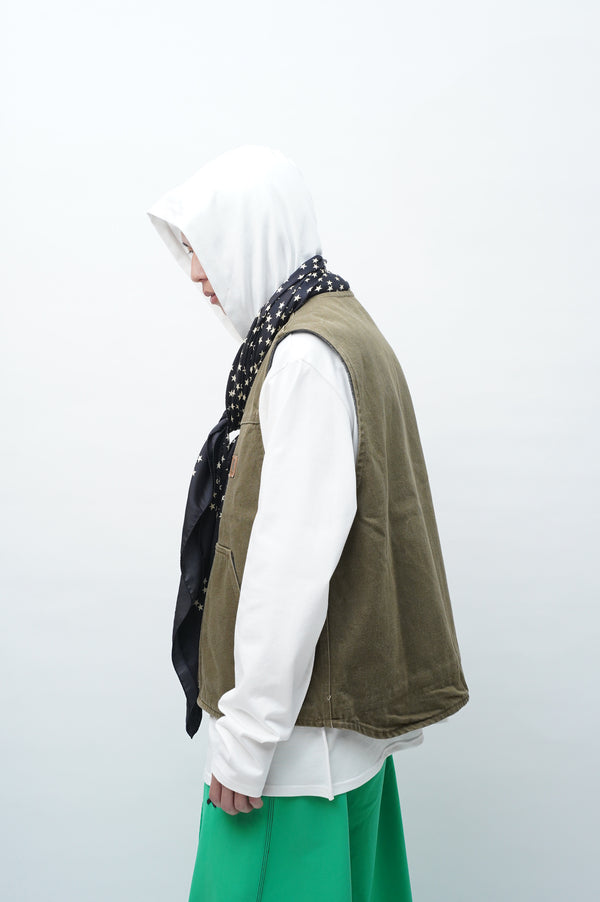 "Carhartt” -Fleece Lining Cotton Twill Vest-