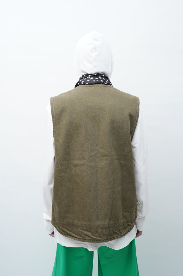 "Carhartt” -Fleece Lining Cotton Twill Vest-