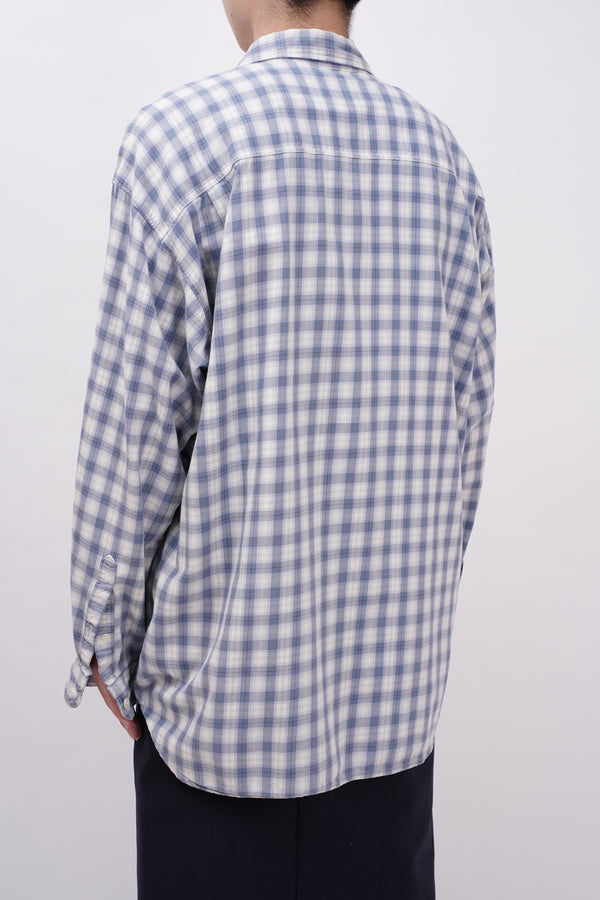 90's "GAP" -Cotton Ombre Check L/S Shirt-