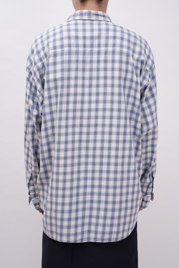 90's "GAP" -Cotton Ombre Check L/S Shirt-